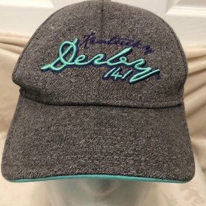 NWT Men’s The Game Kentucky Derby 141 Hat, Charcoal Gray with Teal/Turquoise